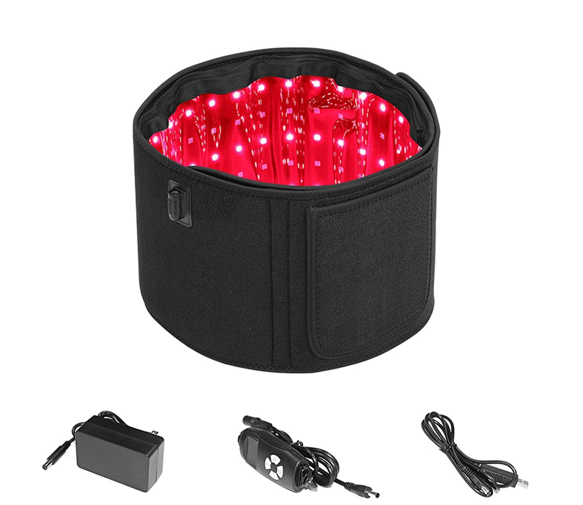 Red and Infrared Light Therapy Belt – 660NM and 850NM LED Wrap for Waist, Face and Body Beauty, Relaxation and Home Wellness Routines