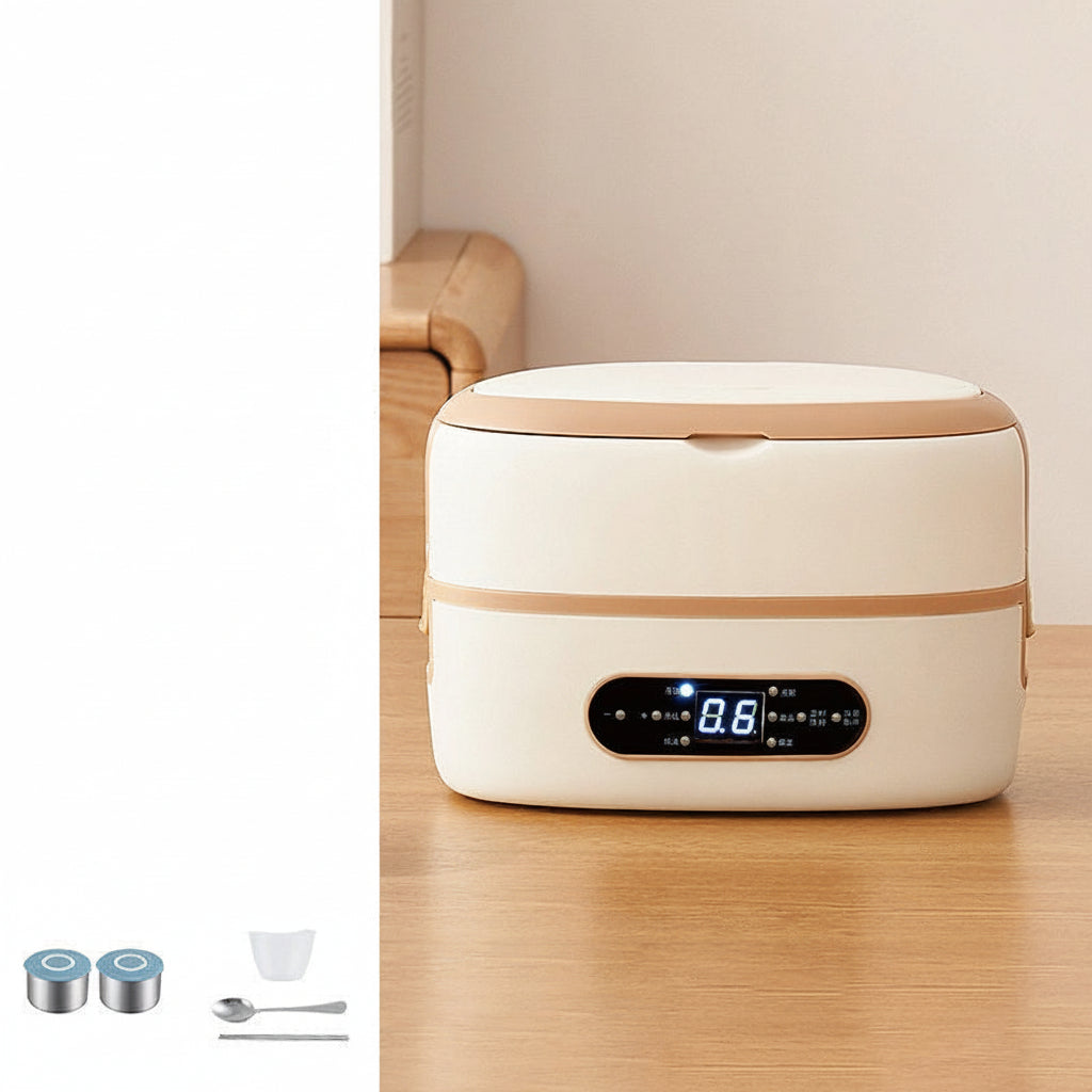 Electric Heated Lunch Box – 304 Stainless Steel Portable Food Warmer Bento Container for Office, Travel and Daily Meals