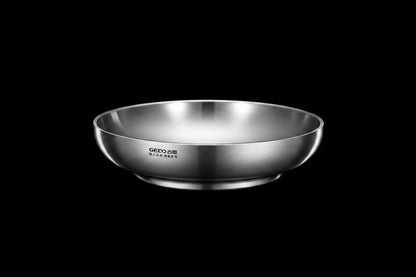 Stainless Steel Banquet Plate – Ultra-Thick Heat-Insulated, Fall-Resistant Dinner Dish with LFGB Certification for Kids, Families, Camping and Everyday Meals