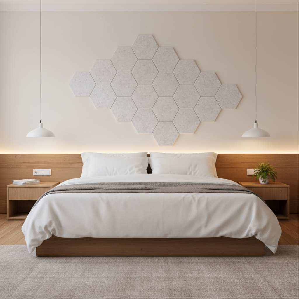 Hexagonal Acoustic Panels – Self Adhesive Soundproof Foam Tiles for Noise Reduction, Echo Control and Studio Wall Treatment