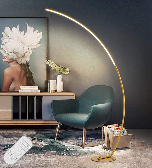 Nordic Half Moon Floor Lamp – Dimmable LED Arc Light for Living Room, Bedroom and Modern Home Interior Decor