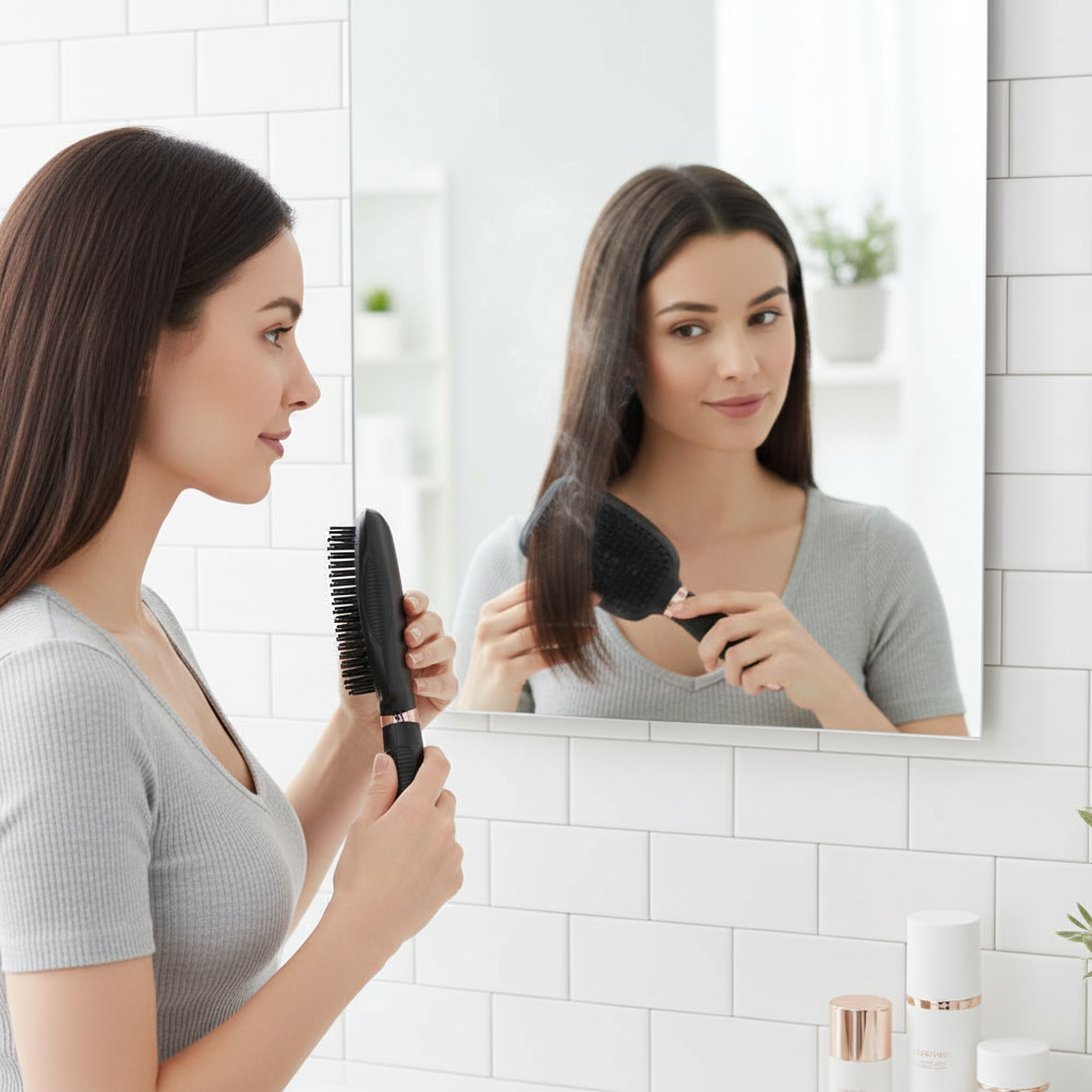 Electric Scalp Massaging Brush – Laser Hair-Care Comb and Massage Tool for Scalp Stimulation, Relaxation and Convenient At-Home Grooming Routines