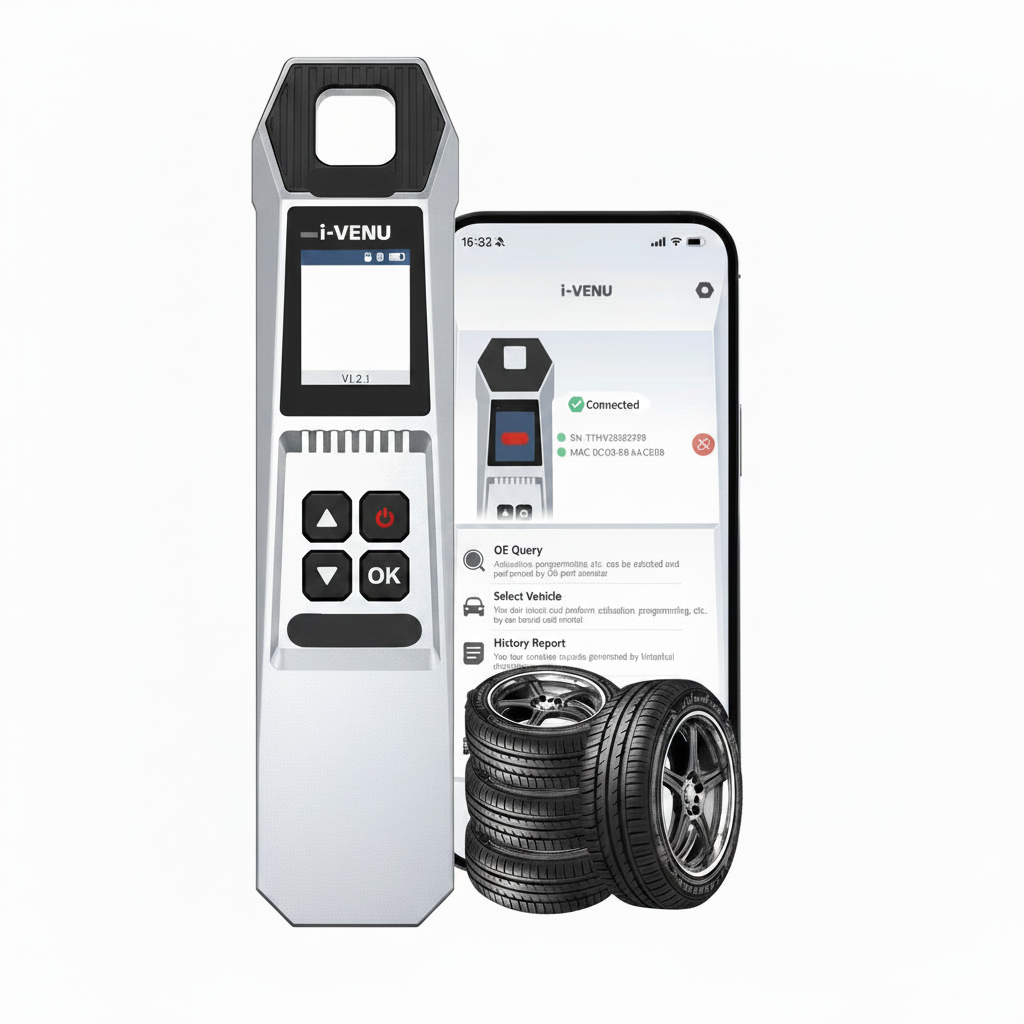 Automotive TPMS Sensor Programming Tool – Tire Pressure Monitoring System Diagnostic Activator for Vehicle Sensor Learning and Maintenance
