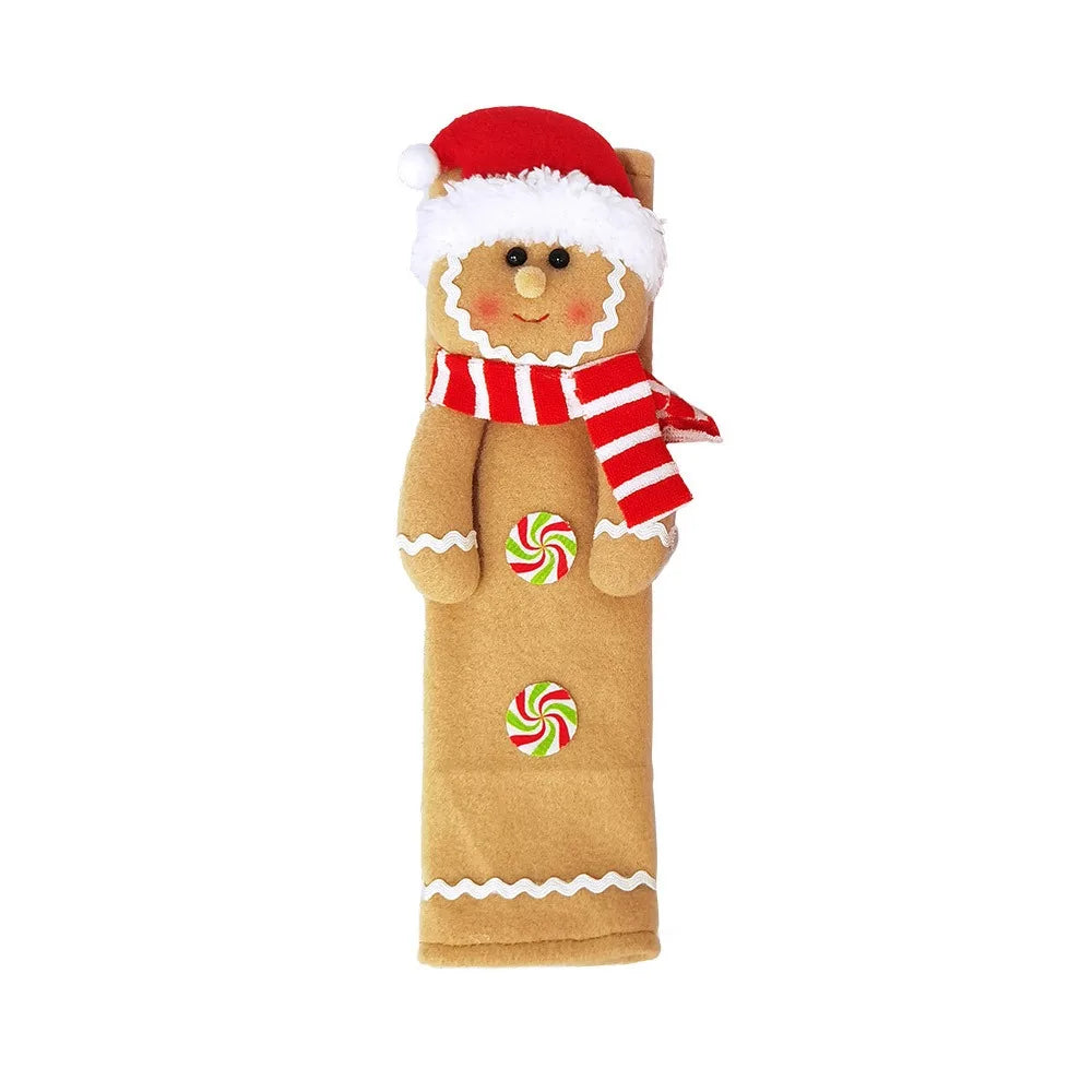 Christmas Refrigerator Handle Covers – Soft Festive Kitchen Decorations for Holiday Home Styling