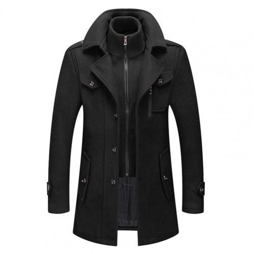 Men's Double Collar Jacket – Versatile Zip Button Coat for Casual Travel, Business and Everyday Layering