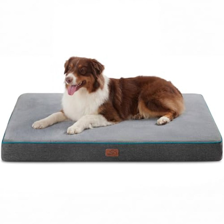 Orthopedic Memory Foam Dog Bed – Washable Large Pet Mattress with Non Slip Base for Joint Support
