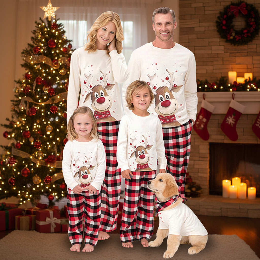 Family Matching Christmas Pajama Set – Coordinated Sleepwear for Mom, Dad, Kids and Baby Holiday Traditions