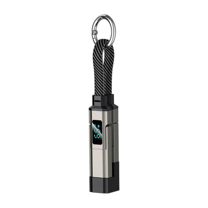 Keychain Charging Cable – 4-in-1 65W Compact Multi-Connector USB Charging Cord for Phones, Tablets and Devices While Traveling or Everyday Carry