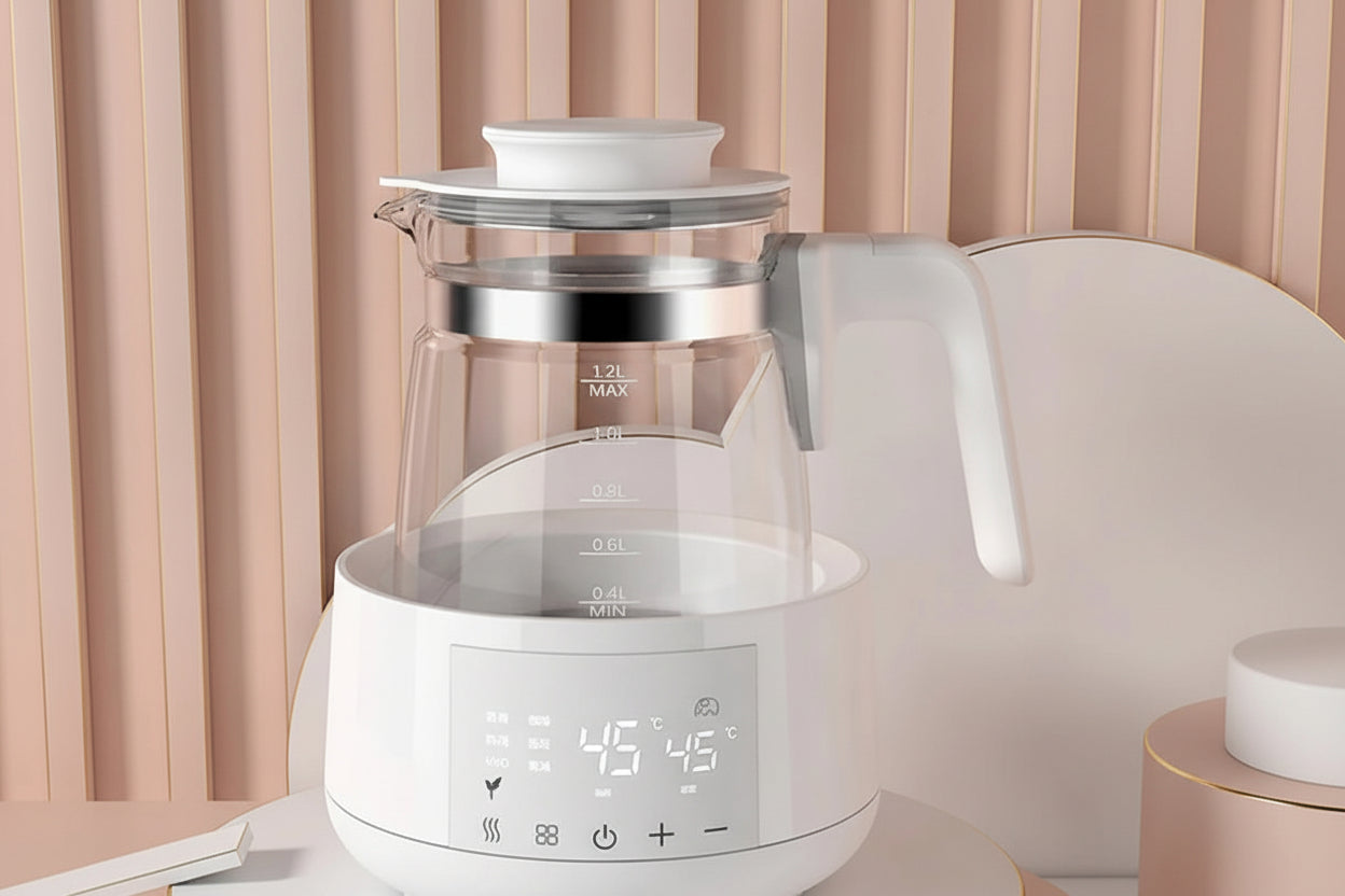 Smart Electric Baby Kettle – 1.2L Thermostatic Milk Warmer with 24-Hour Keep-Warm Function for Infant Formula and Water Preparation