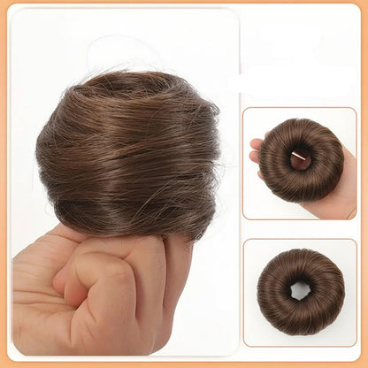 Elastic Ponytail Hair Band – Heat Resistant Synthetic Hair Wrap for Instant Fuller Bun and Stylish Hairstyles