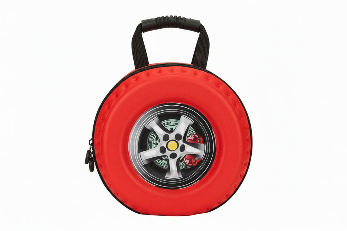 EVA Tire Kids Backpack – Cute Korean Style Kindergarten School Bag for Boys with Lightweight Comfortable Everyday Carry