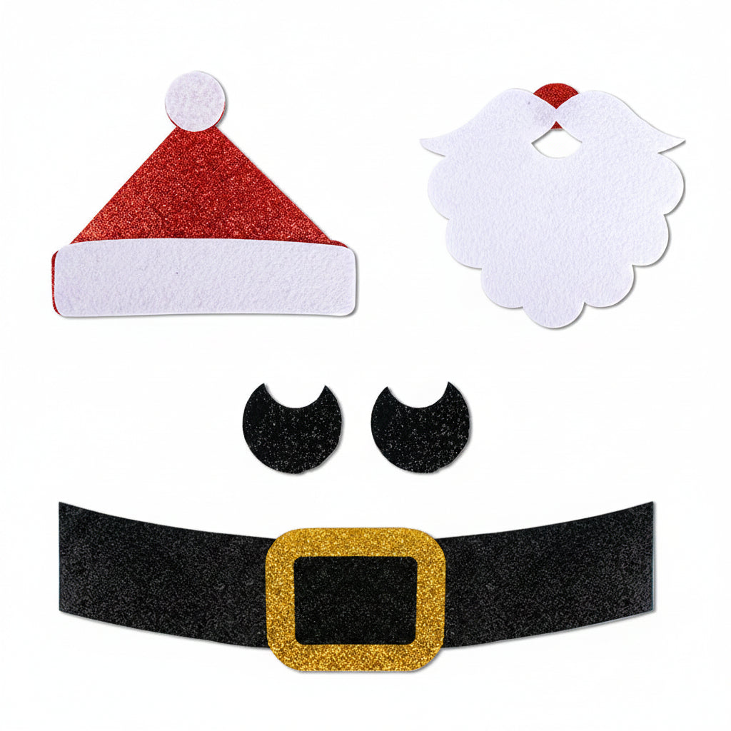 Christmas Window Stickers – Felt Santa Snowman Reindeer Wall Decals for Holiday Windows and Doors