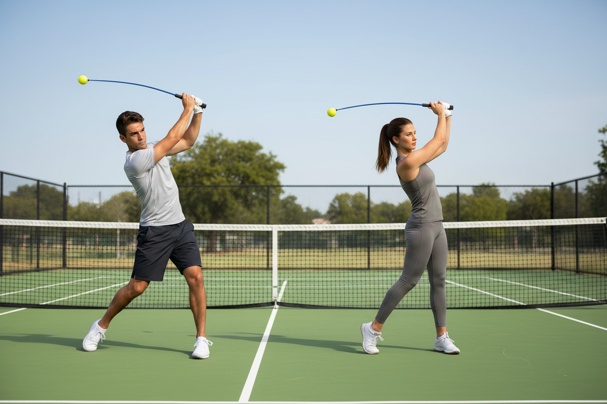 Portable Tennis Swing Trainer – Single Ball Practice Equipment for Beginners to Improve Serves, Accuracy and Stroke Technique
