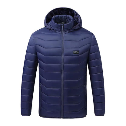Men's USB Heated Jacket - Winter Thermal Coat with Electric Heating Technology for Outdoor Activities and Travel