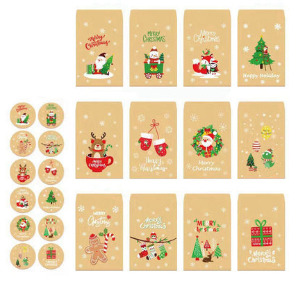 Christmas Kraft Gift Bags – Cookie and Biscuit Wrapping Paper Bags for Holiday Treats, Party Favors and Gift Packaging
