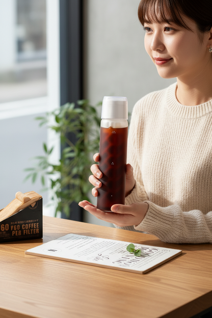 Portable Cold Brew Coffee Maker – 750ml/550ml Glass Pitcher for Iced Coffee, Tea and Juice with Barista Brewing Accessories