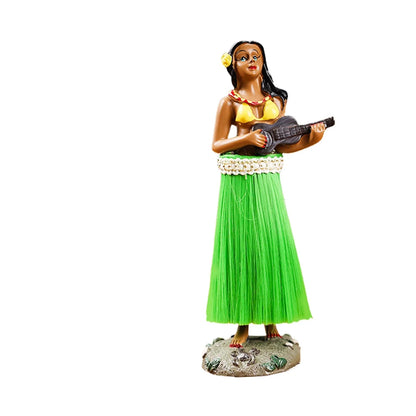 Hawaiian Dancing Girl Dashboard Ornament – Cute Bobblehead Car Decoration for Interior Styling and Tropical Gift Ideas