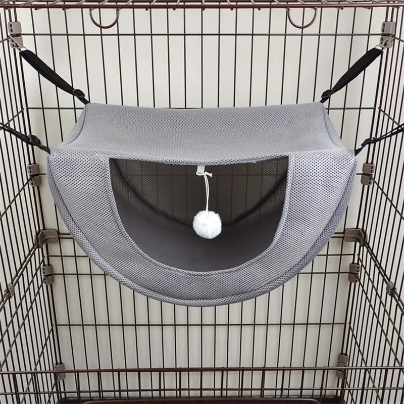 Cat Hammock Bed – Breathable Washable Hanging Pet Nest for Cages, Kittens, Guinea Pigs and Small Animals Seeking Cozy Sleep