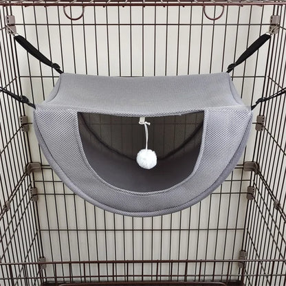 Cat Hammock Bed – Breathable Washable Hanging Pet Nest for Cages, Kittens, Guinea Pigs and Small Animals Seeking Cozy Sleep