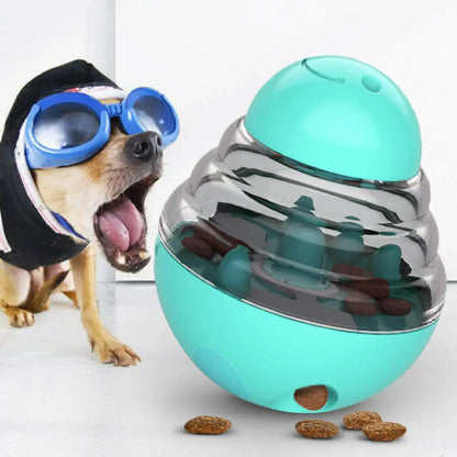 Interactive Dog Treat Ball - Slow Feeder Tumbler Puzzle Toy for Mental Stimulation, Enrichment and Healthy Pet Feeding