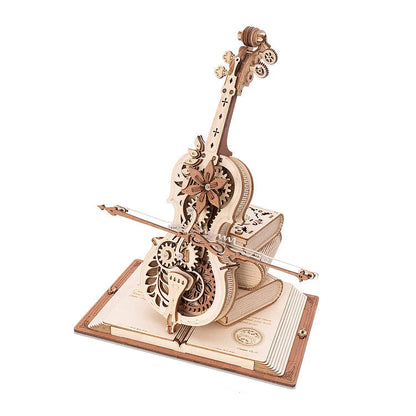 Robotime Sunset Carnival Music Box – 3D Wooden Ferris Wheel Puzzle with Lights for Home Decor and Gifts