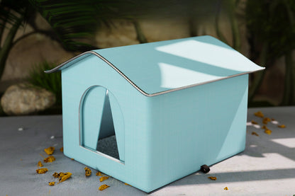Waterproof Outdoor Pet House – Foldable Warm Cat and Dog Shelter for Winter Sleeping and Protection