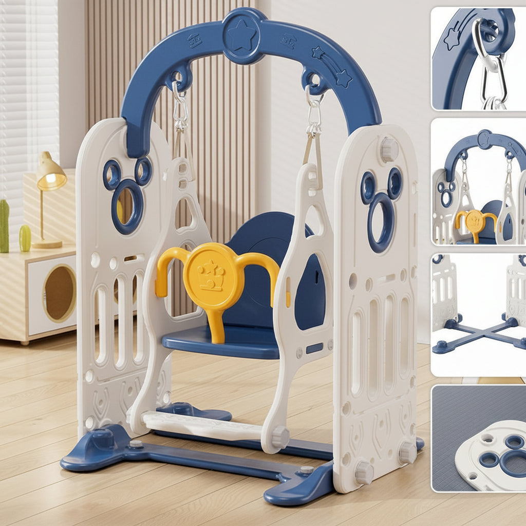 Indoor Baby Swing Chair – Safe Rocking Cradle for Toddlers Ages 1–3 with Comfortable Seat for Home Entertainment and Playtime