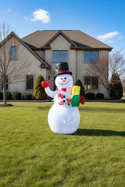 Inflatable Santa on Polar Bear – 2.1M LED Outdoor Christmas Yard Decoration for Gardens and Holiday Displays