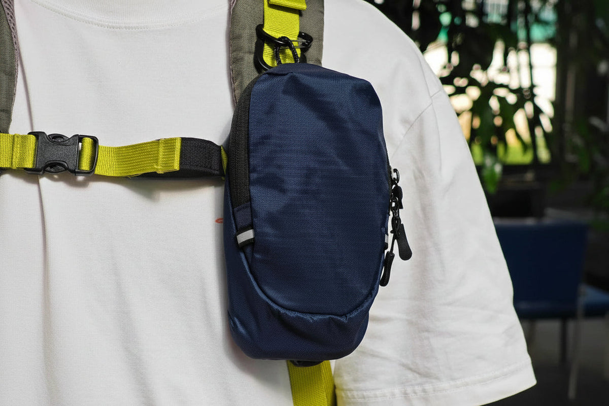 Backpack Strap Phone Pouch – Lightweight Water-Resistant Shoulder Storage Bag for Hiking, Travel and Outdoor Essentials with Easy-Access Compact Design