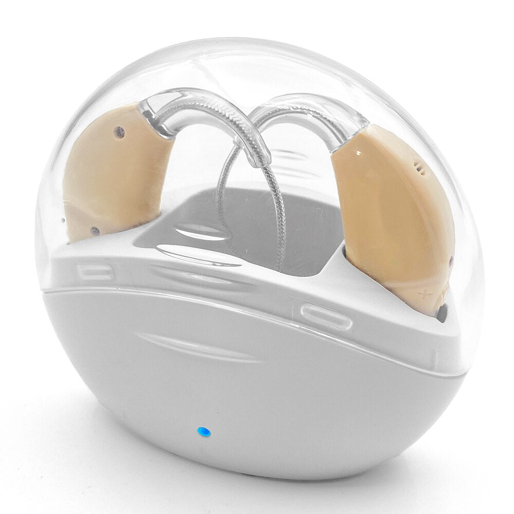 Rechargeable Hearing Aids for Seniors – Portable Wireless Magnetic Charging Sound Amplifiers with Comfortable Design for Everyday Hearing Support