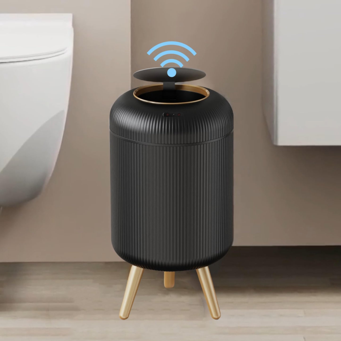 Automatic Motion Sensor Trash Can – Smart Touchless Waste Bin with Lid for Bedroom, Bathroom, Kitchen and Office Organization