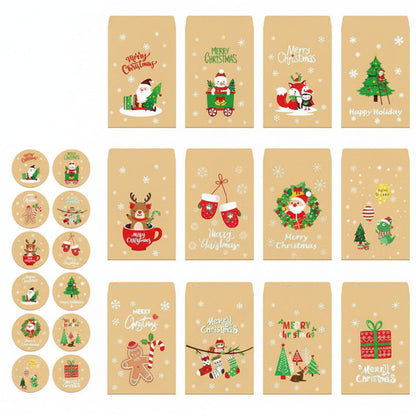 Christmas Kraft Gift Bags – Cookie and Biscuit Wrapping Paper Bags for Holiday Treats, Party Favors and Gift Packaging