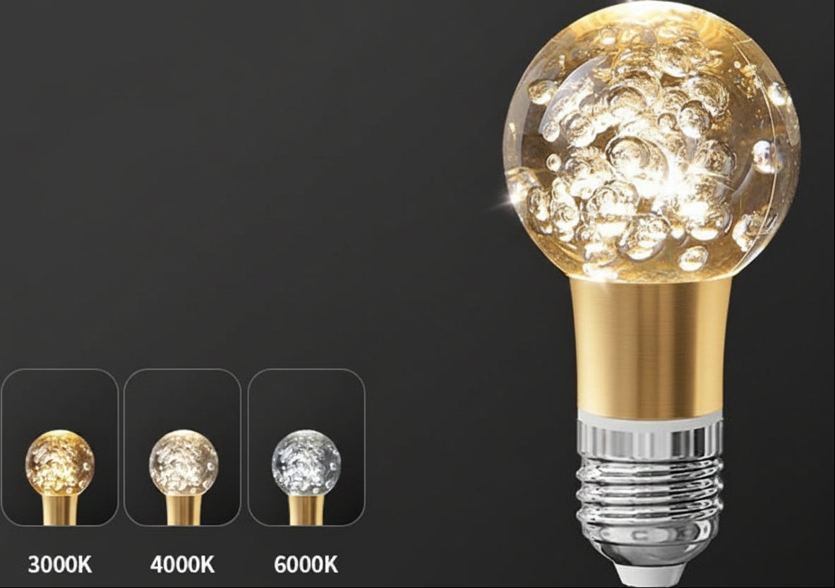 Crystal LED Mini Chandelier – Acrylic E27 E14 Pendant Light for Bedroom, Kitchen and Elegant Interior Decoration