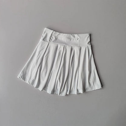 Polo Tennis Skirt Set – Quick Dry Two Piece Sportswear with Pleated Skirt for Golf, Tennis and Summer Fitness Training
