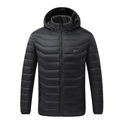 Men's USB Heated Jacket - Winter Thermal Coat with Electric Heating Technology for Outdoor Activities and Travel