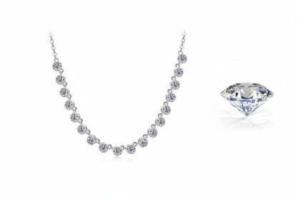 Moissanite Bubble Choker Necklace – Sparkling 3MM Stones with 14K Gold-Filled Finish for Women, Weddings, Parties and Elegant Layered Jewelry Looks