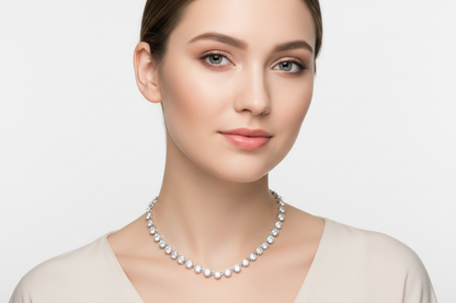 Moissanite Bubble Choker Necklace – Sparkling 3MM Stones with 14K Gold-Filled Finish for Women, Weddings, Parties and Elegant Layered Jewelry Looks