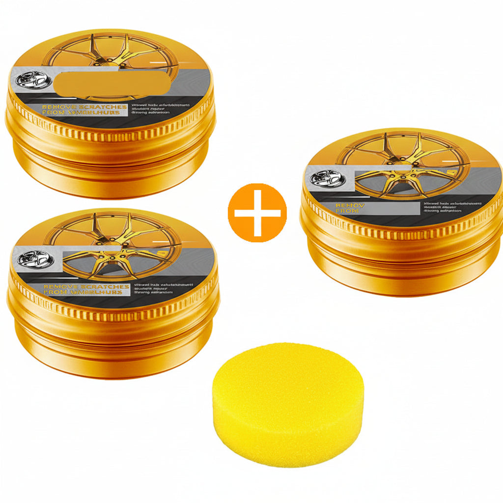 Car Wheel Rim Scratch Repair Paste – Aluminum and Steel Hub Restoration Compound for Tire Rim Paint Touch-Up, Dent Care and Refinishing