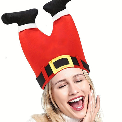 Elf Pants Santa Hat – Funny Christmas Beanie for Holiday Parties, Family Gatherings and Seasonal Costume Accessories