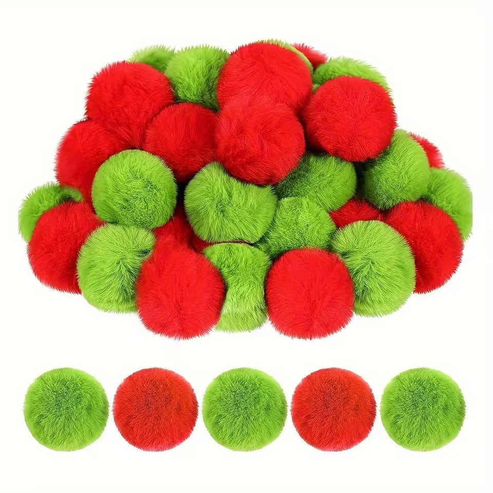 Plush Christmas Ball Ornament Set – Soft Decorative Holiday Tree Baubles for Christmas Trees, Home Displays, Parties and Memorable Festive Decorating