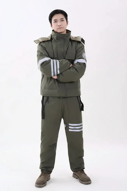 Graphene Lined Winter Suit - Windproof Thermal Motorcycle and Ski Outfit for Extreme Cold Weather Protection