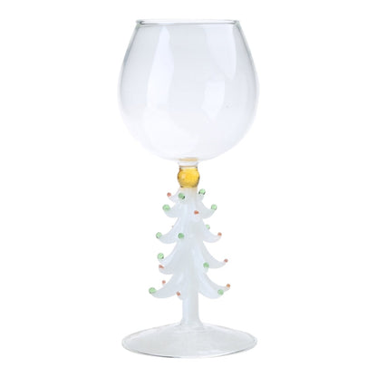 Christmas Tree Glass Cup – Stemless Drinking Glass with Festive Tree Figurine for Holiday Beverages and Entertaining