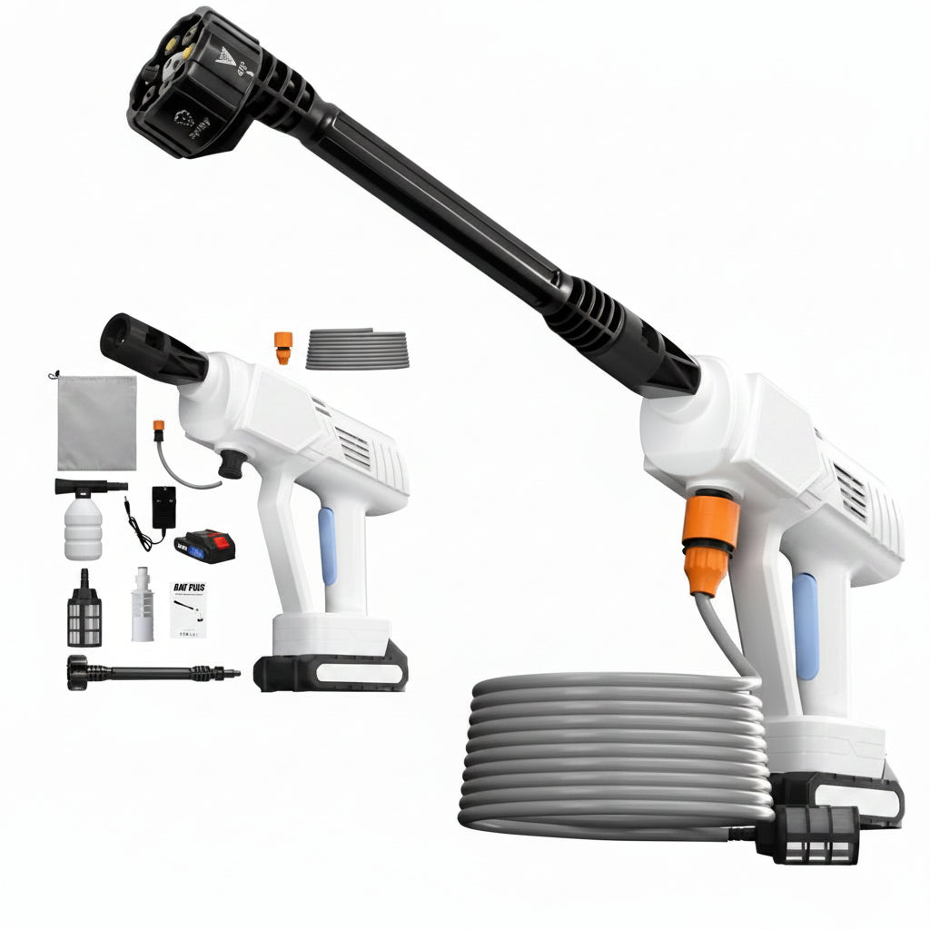 Cordless Pressure Washer – Portable Brushless Power Washer with 4.0Ah Battery, 6-in-1 Nozzle and Handheld Design for Car Cleaning