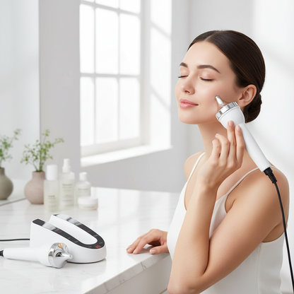 Ultrasonic Beauty Machine – High Frequency Facial Massager for Skin Tightening, Anti Aging and Professional Home Spa Treatments