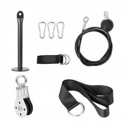 Home Gym Pulley System – Fixed Gantry Cable Block for Weight Lifting, Core Training and Full Body Resistance Workouts