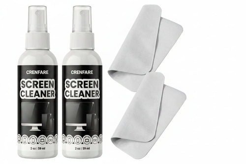 Screen Cleaner Kit – Streak-Free Spray and Polishing Cloth for MacBook, iPad, iPhone, Laptop, Monitor and TV Display Care