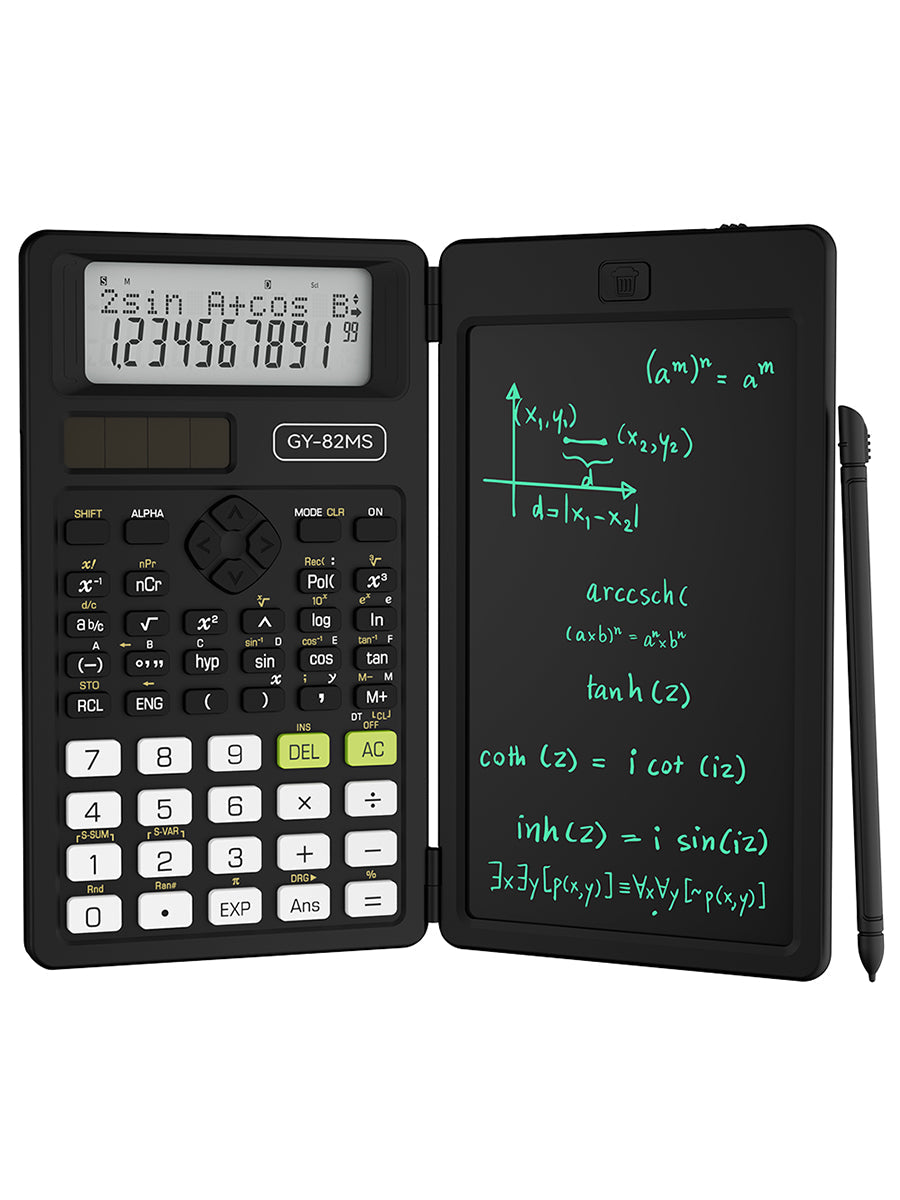 Foldable Scientific Calculator – 2-in-1 240-Function Calculator with 6-Inch LCD Writing Tablet for Students, Teachers and Office Work