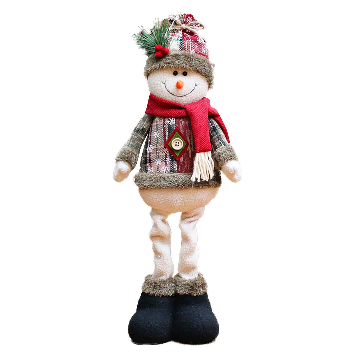 Christmas Standing Doll Set – Santa Snowman Reindeer Holiday Table Decorations for Festive Home Display