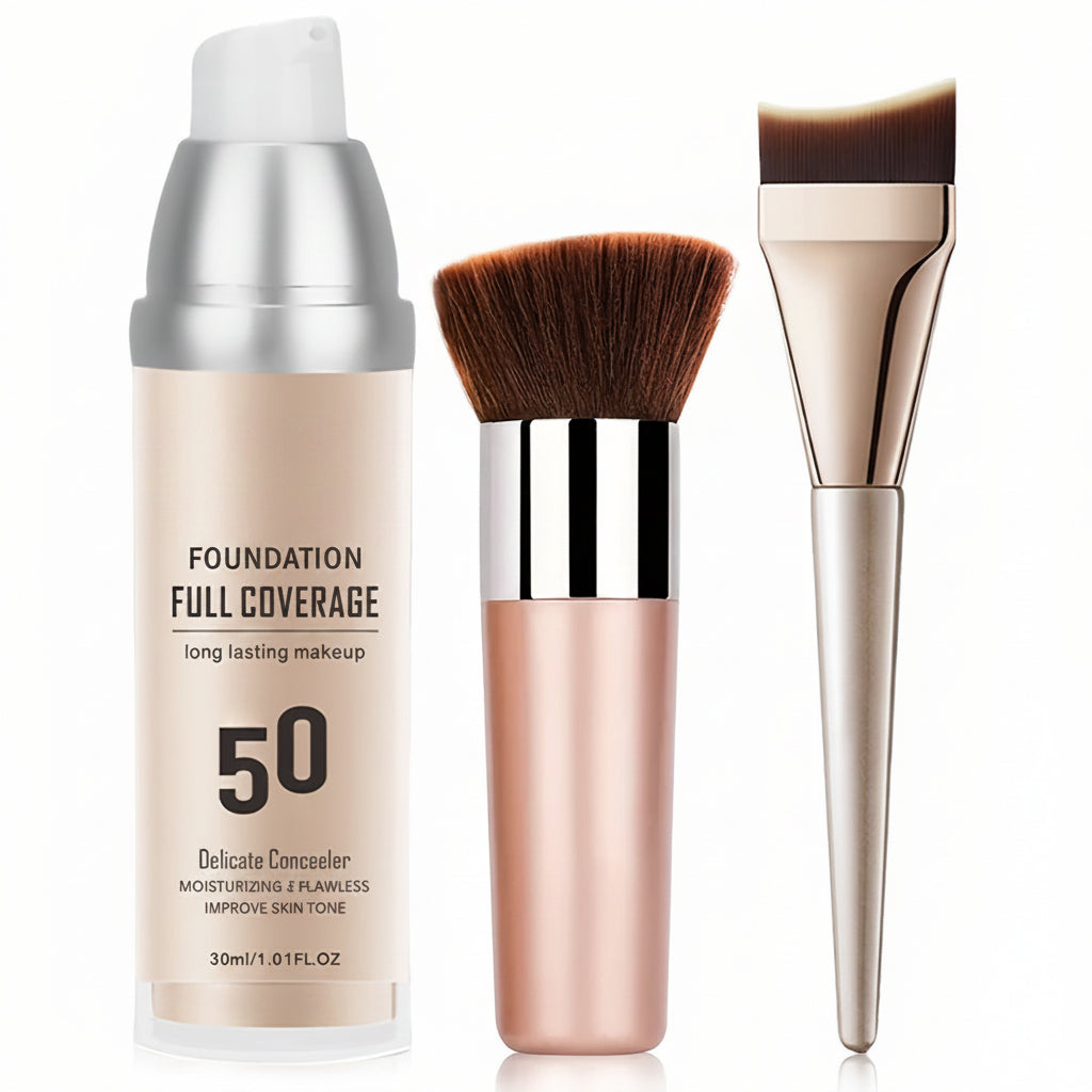 Mineral Powder Foundation Spray Set – DIY Airbrush-Style Concealer and Moisturizing Makeup Kit for Smooth Coverage, Radiant Finish and Holiday Gifting