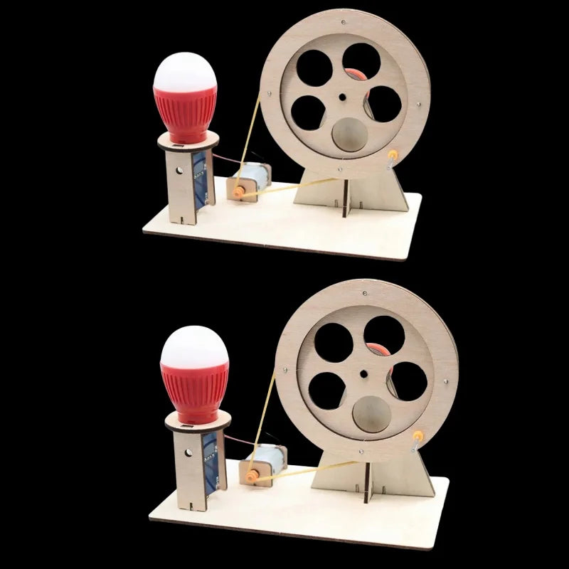 Hand Crank Generator Kit – DIY STEM Science Experiment Model for Children Learning Electricity, Physics and Creative Projects